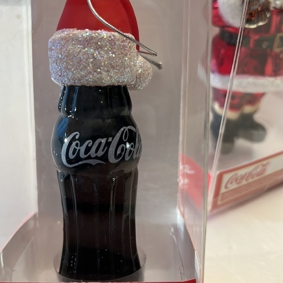 Kurt S Adler Coca Cooa Christmas Ornaments Santa and Coke Bottle 2009 2010 - Picture 8 of 12